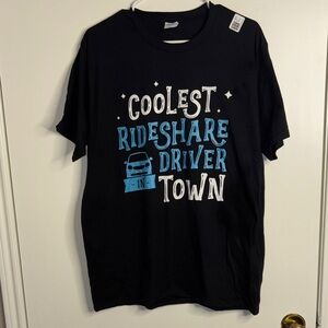 Black Graphic T-Shirt - Coolest Rideshare Driver